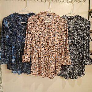 Three Cocomo Blouses for the Price of One!! Size Small